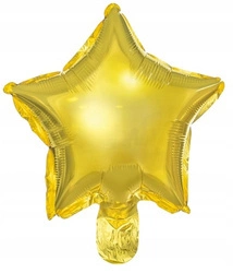 Balony foliowe ZŁOTE 25cm GWIAZDKA urodziny 25szt