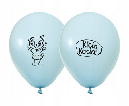 Balony Kolorowe Pastelowe Kicia Kocia na Urodziny Roczek Kotek 30cm 5szt.
