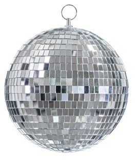 Kula Wisząca Dyskotekowa Lustrzana Srebrna Disco na Urodziny Wesele 20cm