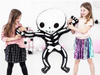 Duży Balon foliowy Szkielet Czarny Ozdoba Dekoracja na Halloween 84x100cm