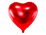 Balon CZERWONY foliowy SERCE na urodziny 45cm