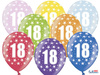 DUŻE Balony na 18 osiemnastkę urodziny 5szt mix