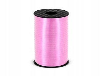 Wstążka J. RÓŻOWA tasiemka ozdobna do balonów 225m