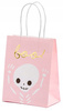 Duża Torebka BOO Różowa na Prezenty Ozdobna Urodziny Halloween 14x18x8cm
