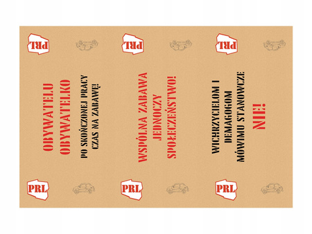 Bieżnik flizelinowy PRL OBYWATELU na urodziny stół dekoracja 40x500cm