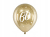 DUŻE Balony ZŁOTE chromowane GLOSSY BIAŁE 60 na urodziny jubileusz 30cm 6sz