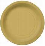 Talerzyki Złote Ślub Wesele Urodziny Roczek Chrzest Komunia Gold 18cm 8szt