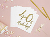 Serwetki na 40 urodziny 40th Birthday 33x33cm 20sz