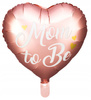 Balon Foliowy Serce Różowe Mom to Be na Baby Shower dla przyszłej Mamy 35cm