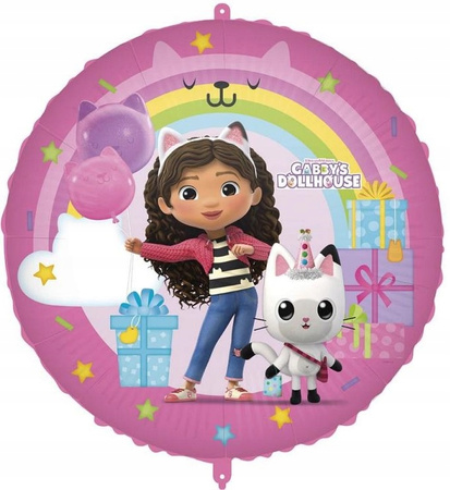 Balon foliowy i Ciężarek Koci Domek Gabi Gabby's Dollhouse na urodziny 46cm