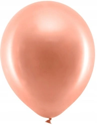Balony ROSE GOLD Rainbow RÓŻOWE ZŁOTO metaliczne na URODZINY 23cm 100szt