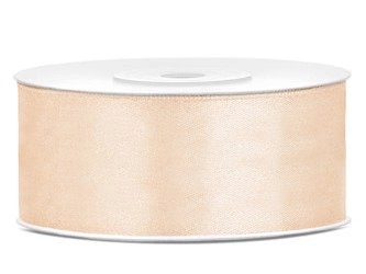 Tasiemka ECRU wstążka KREMOWA 25mm satynowa 25m