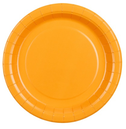 Talerzyki Papierowe Jasne Pomarańczowe na Urodziny Roczek Ślub 18cm 6szt
