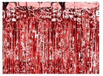 Kurtyna DUŻA metalizowana CZERWONA 1mx2m do ZDJĘĆ