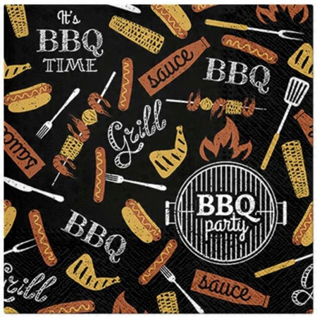 Serwetki BBQ Party na Grill Garden Party Urodziny Roczek Lato 33cm 20szt