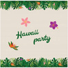 Serwetki papierowe Hawaii Party Hawajskie na urodziny roczek 33x33cm 20szt