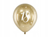 DUŻE Balony ZŁOTE chromowane GLOSSY BIAŁE 18 na urodziny jubileusz 30cm 6sz
