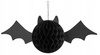 Czarny Nietoperz Honeycomb Dekoracja Wisząca na Urodziny Halloween 45x17cm