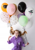 Balony Hocus Pocus Pomarańczowe Różowe Złote Białe Kotki na Halloween 6szt