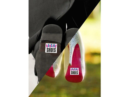 Naklejki DANCING SHOES na buty dla męża żony ślub