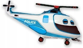 Balon foliowy Helikopter Policyjny na urodziny