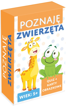 GRA mini POZNAJĘ ZWIERZĘTA edukacyjna rodzinna karciana obrazkowa PREZENT