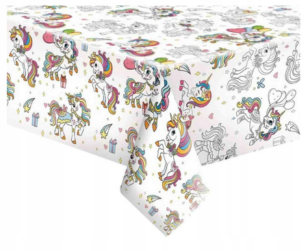 Obrus Papierowy Jednorożce Unicorns na stół Urodziny ROCZEK party 120x180cm