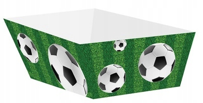 Pudełka Zielone na chipsy Piłka Nożna Murawa Boisko słodycze Urodziny 4szt