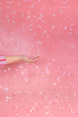 Tuba Strzelająca Girl Różowe Motylki na Babby Shower Gender Reveal 20cm