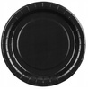Talerzyki Papierowe Czarne na Urodziny Ślub Imprezę Halloween 18cm 6szt