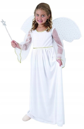 Strój dzieci Anioł Aniołek ze Skrzydłami Kostium Przebranie Jasełka 110/120