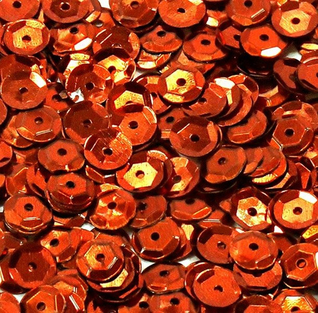 Cekiny Pomarańczowe Łamane Metaliczne 6mm 1200szt