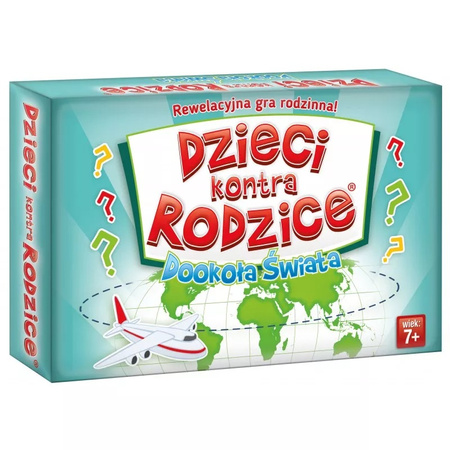 GRA Dzieci kontra Rodzice DOOKOŁA ŚWIATA rodzinna PREZENT na urodziny 7+