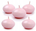 Eleganckie świeczki pływające 4cm dyski 5sz RÓŻOWE