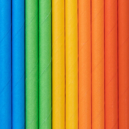 Słomki papierowe KLOCKI na urodziny roczek 10szt