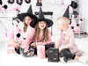 Duża Torebka BOO Różowa na Prezenty Ozdobna Urodziny Halloween 14x18x8cm