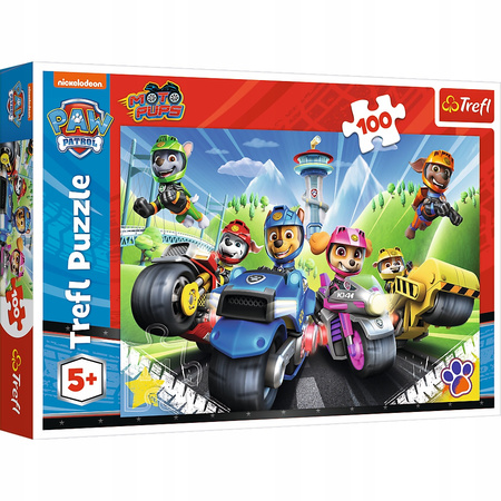 Puzzle PSI PATROL na motorach PREZENT układanka dla dzieci 100 el TREFL 5+