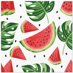 Serwetki Kolorowe Arbuzy Watermelons na Urodziny Roczek Lato 33cm 20szt