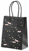 Torebka Czarna Nietoperze na Prezenty Ozdobna Urodziny Halloween 14x18x8cm