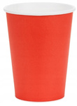 Kubeczki Papierowe Czerwone na Urodziny Roczek Ślub Chrzest Party 250ml 6sz