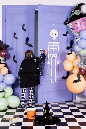 Duża Dekoracja Wisząca Szkielet Biały Girlanda Ozdoba na Halloween 110cm