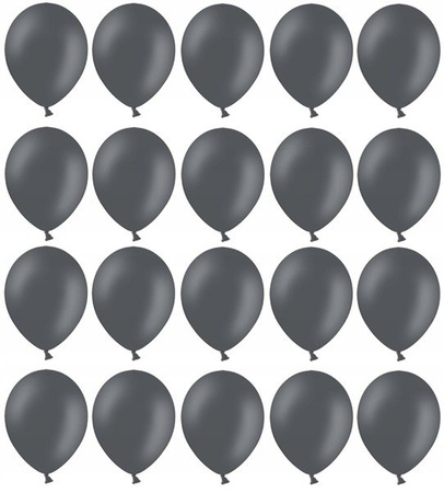Balony Szare 25cm Pastelowe 20szt na ślub urodziny