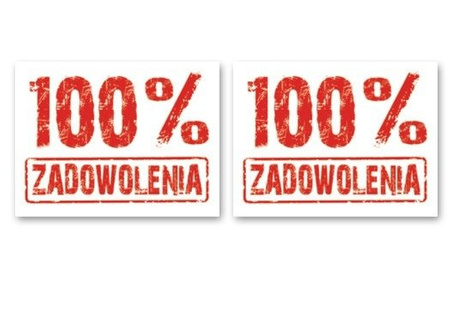 Naklejki 100% ZADOWOLENIA pod buty dla męża i żony