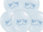 Balony niebieski BUCIK na urodziny roczek 5szt