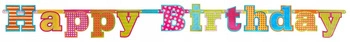 Baner HOLOGRAFICZNY kolorowy HAPPY BIRTHDAY 166cm