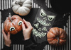 Żelowe Naklejki na Dynię Buźki Świecące w Ciemności Dekoracja na Halloween