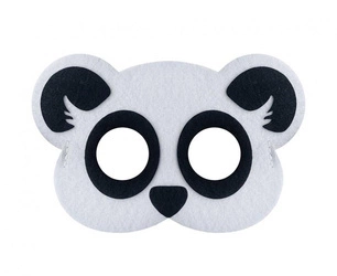 Maska filcowa Panda dla dzieci zwierzątka 19x12cm