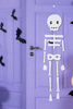 Duża Dekoracja Wisząca Szkielet Biały Girlanda Ozdoba na Halloween 110cm