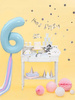 TOPPER na tort HAPPY BIRTHDAY SREBRNY 22cm ROCZEK
