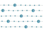 Girlandy STALOWY BŁĘKIT perłowe na stół 1,3m x5szt
